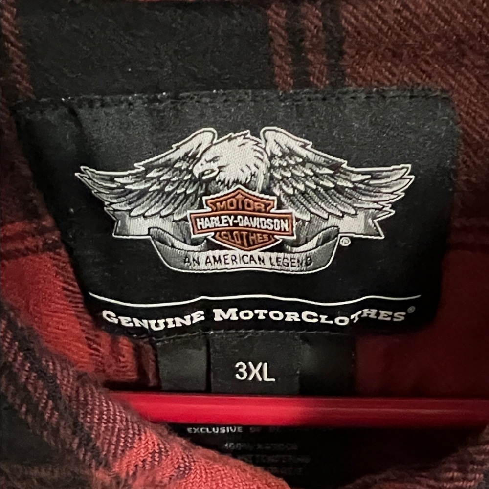 Harley-Davidson Red and Black Flannel - Picture 2 of 3